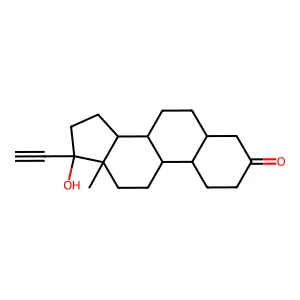 (5S,8R,9R,10S,13S,14S,17R)-17-ethynyl-17-hydroxy-13-methyl-1,2,4,5,6,7,8,9,10,11,12,14,15,16-tetradecahydrocyclopenta[a]phenanthren-3-one structure