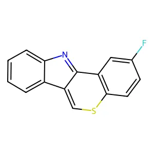 (1)BENZOTHIOPYRANO(4,3-b)INDOLE, 2-FLUORO- structure