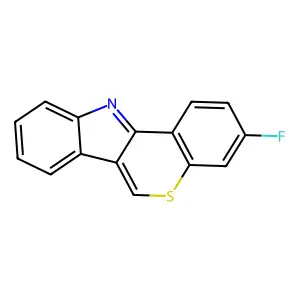 (1)BENZOTHIOPYRANO(4,3-b)INDOLE, 3-FLUORO- structure
