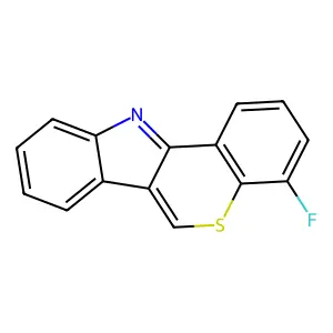 (1)BENZOTHIOPYRANO(4,3-b)INDOLE, 4-FLUORO- structure
