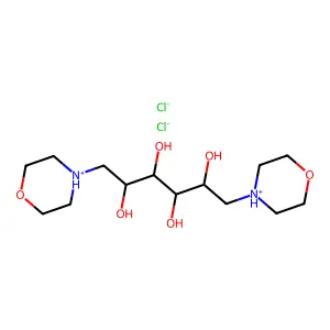 Dimorpholino-1,6 D-mannitol dihydrochloride structure