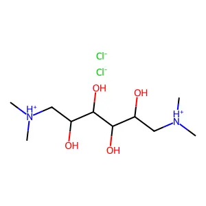 [6-(dimethylazaniumyl)-2,3,4,5-tetrahydroxyhexyl]-dimethylazanium dichloride structure