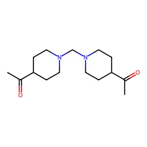 1-[1-[(4-acetylpiperidin-1-yl)methyl]piperidin-4-yl]ethanone structure