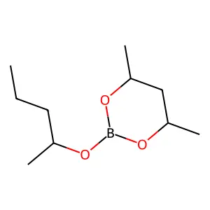 1,3,2-Dioxaborinane, 4,6-dimethyl-2-(1-methylbutoxy)- structure