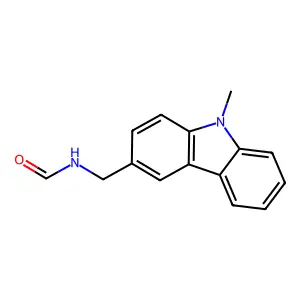 Carbazole, 3-(1-(formylamino)ethyl)- structure