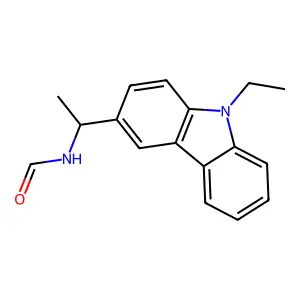 9-Ethyl-3-(1-(formylamino)ethyl)carbazole structure