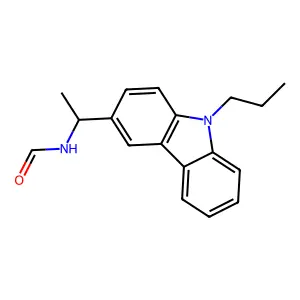 N-[1-(9-propylcarbazol-3-yl)ethyl]formamide structure