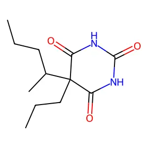 5-pentan-2-yl-5-propyl-1,3-diazinane-2,4,6-trione structure