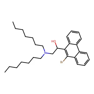 1-(10-bromophenanthren-9-yl)-2-(diheptylamino)ethanol structure