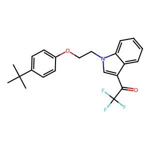 1-[1-[2-(4-tert-butylphenoxy)ethyl]indol-3-yl]-2,2,2-trifluoroethanone structure
