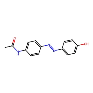 N-[4-[(4-hydroxyphenyl)diazenyl]phenyl]acetamide structure