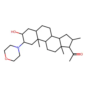 1-[(2S,3S,5S,8R,9S,10S,13S,14S,16R,17S)-3-hydroxy-10,13,16-trimethyl-2-morpholin-4-yl-2,3,4,5,6,7,8,9,11,12,14,15,16,17-tetradecahydro-1H-cyclopenta[a]phenanthren-17-yl]ethanone structure