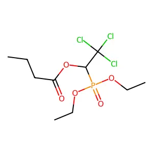 (2,2,2-trichloro-1-diethoxyphosphorylethyl) butanoate structure