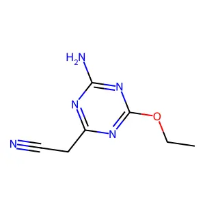 1,3,5-Triazine-2-acetonitrile, 4-amino-6-ethoxy- structure