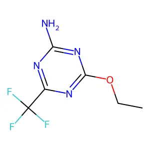 1,3,5-Triazin-2-amine, 4-ethoxy-6-(trifluoromethyl)- structure