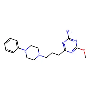 1,3,5-Triazin-2-amine, 4-methoxy-6-(3-(4-phenyl-1-piperazinyl)propyl)- structure