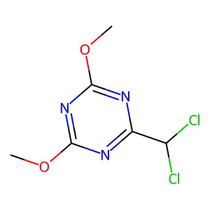2-(dichloromethyl)-4,6-dimethoxy-1,3,5-triazine structure