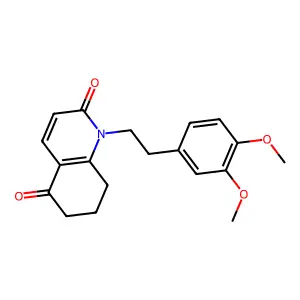 1-[2-(3,4-dimethoxyphenyl)ethyl]-7,8-dihydro-6H-quinoline-2,5-dione structure