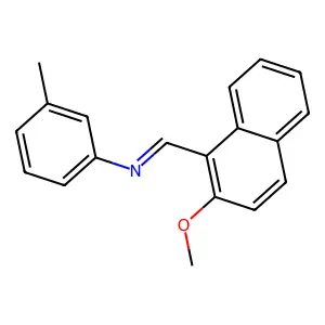 1-(2-methoxynaphthalen-1-yl)-N-(3-methylphenyl)methanimine structure