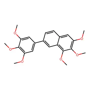 1,2,3-trimethoxy-7-(3,4,5-trimethoxyphenyl)naphthalene structure