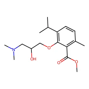 methyl 2-[3-(dimethylamino)-2-hydroxypropoxy]-6-methyl-3-propan-2-ylbenzoate structure
