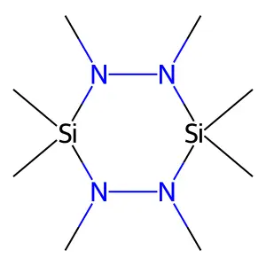 1,2,3,3,4,5,6,6-octamethyl-1,2,4,5,3,6-tetrazadisilinane structure