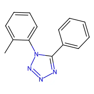 1-(2-methylphenyl)-5-phenyl-1H-tetrazole structure