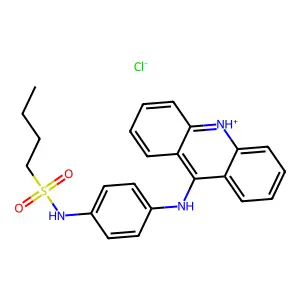 N-(p-(Acridin-9-ylamino)phenyl)butanesulfonamide hydrochloride structure