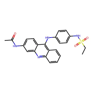 N-[9-[4-(ethylsulfonylamino)anilino]acridin-3-yl]acetamide structure
