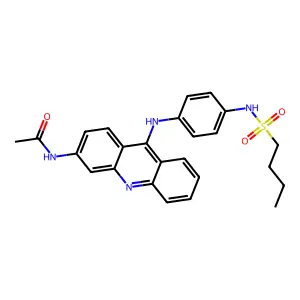 N-[9-[4-(butylsulfonylamino)anilino]acridin-3-yl]acetamide structure