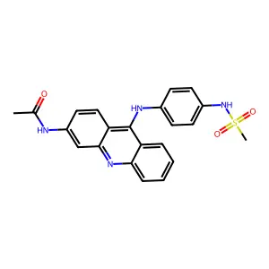 N-[9-[4-(methanesulfonamido)anilino]acridin-3-yl]acetamide structure