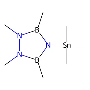 1,2,4,3,5-Triazadiborolidine, 1,2,3,5-tetramethyl-4-(trimethylstannyl)- structure