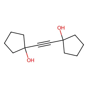 1,1'-ethyne-1,2-diyldicyclopentanol structure