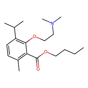 butyl 2-[2-(dimethylamino)ethoxy]-6-methyl-3-propan-2-ylbenzoate structure