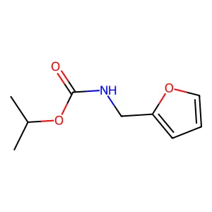 propan-2-yl N-(furan-2-ylmethyl)carbamate structure