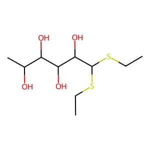 1,1-bis(ethylsulfanyl)hexane-2,3,4,5-tetrol structure