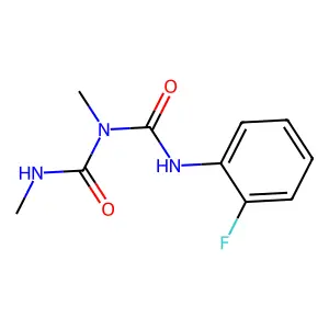1-[(2-fluorophenyl)carbamoyl]-1,3-dimethylurea structure