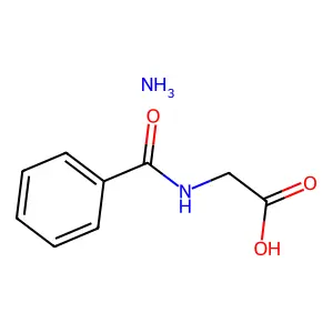 hippuric acid, monoammonium salt structure