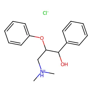 (3-hydroxy-2-phenoxy-3-phenylpropyl)-dimethylazanium chloride structure