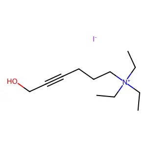 triethyl(6-hydroxyhex-4-ynyl)azanium iodide structure