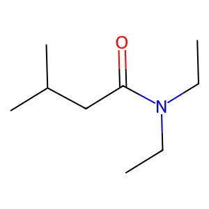 Isovaleryl diethylamide structure