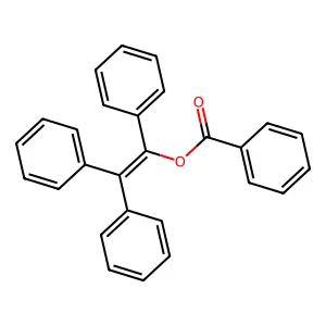1,2,2-triphenylethenyl benzoate structure