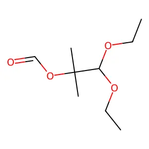 (1,1-diethoxy-2-methylpropan-2-yl) formate structure