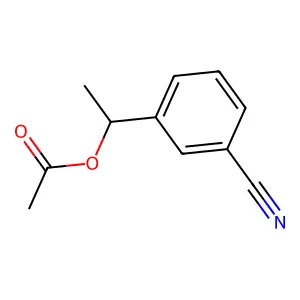 1-(3-cyanophenyl)ethyl acetate structure