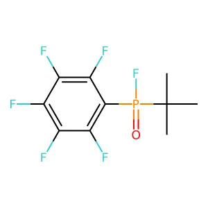 (1,1-Dimethylethyl)(pentafluorophenyl)fluorophosphine oxide structure