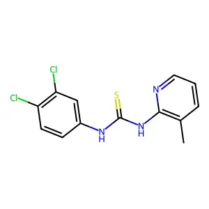 1-(3,4-dichlorophenyl)-3-(3-methylpyridin-2-yl)thiourea structure