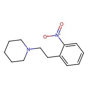 1-[2-(2-nitrophenyl)ethyl]piperidine structure