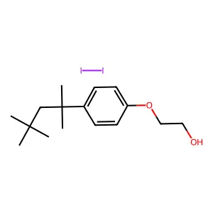 molecular iodine2-[4-(2,4,4-trimethylpentan-2-yl)phenoxy]ethanol structure