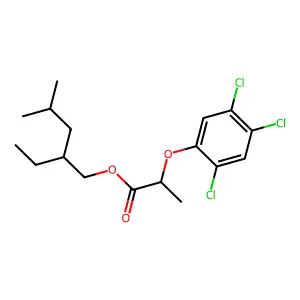 (2-ethyl-4-methylpentyl) 2-(2,4,5-trichlorophenoxy)propanoate structure