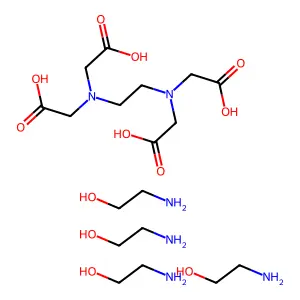 Ethylenediaminetetraacetic acid tetra(ethanolamine) salt structure